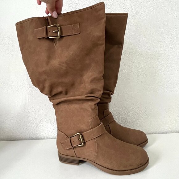torrid Shoes - New Torrid Cognac Brown Casual Slouch Knee Boot - Size 8WW